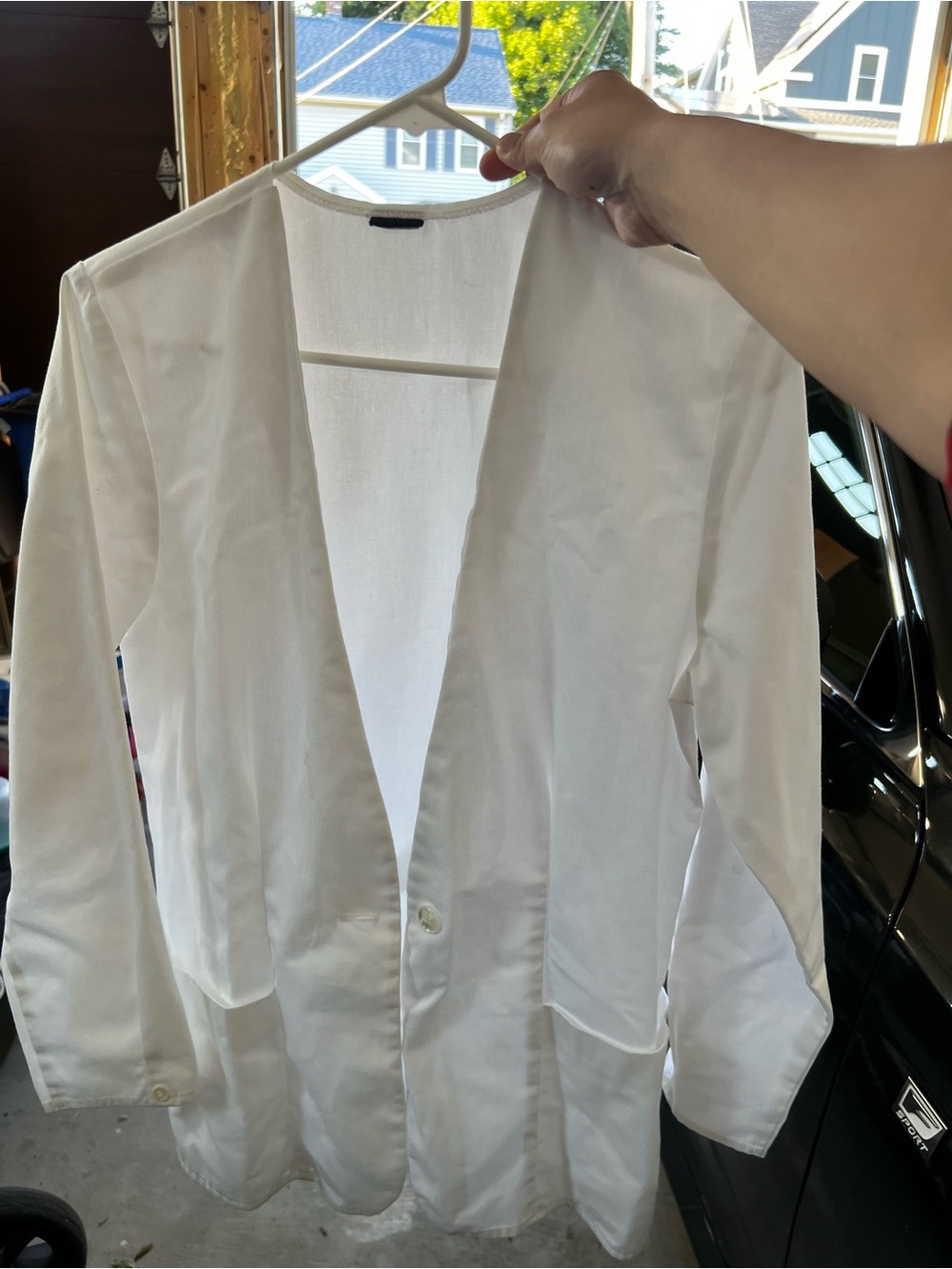Classic White Open-Front Women's Blazer Jacket
